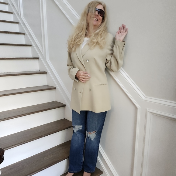 INC International Concepts EX Cond & Pro Cleaned Silk Oversized Blazer, 8, $40 - Picture 12 of 13